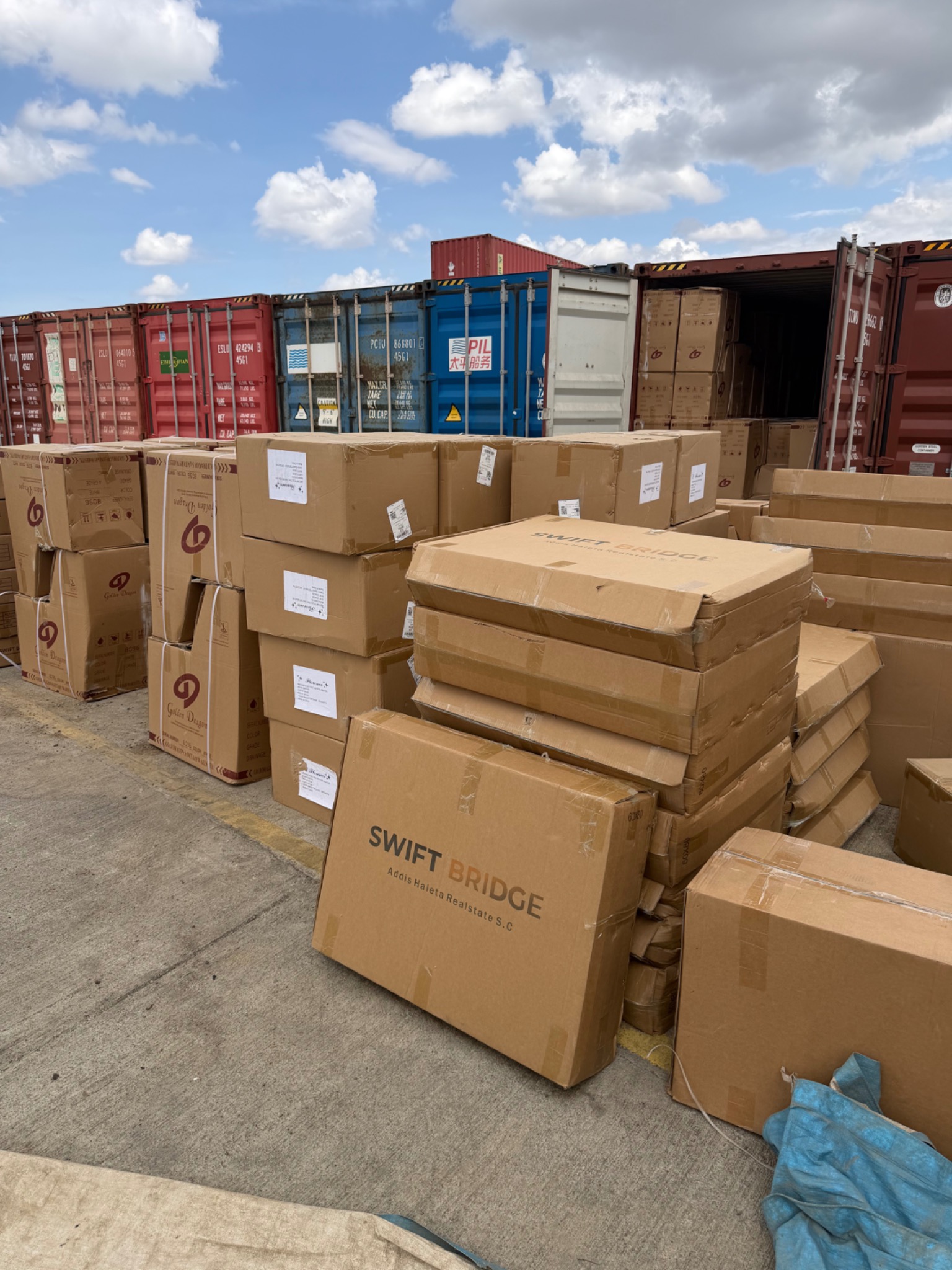 Swift Bridge branded shipment